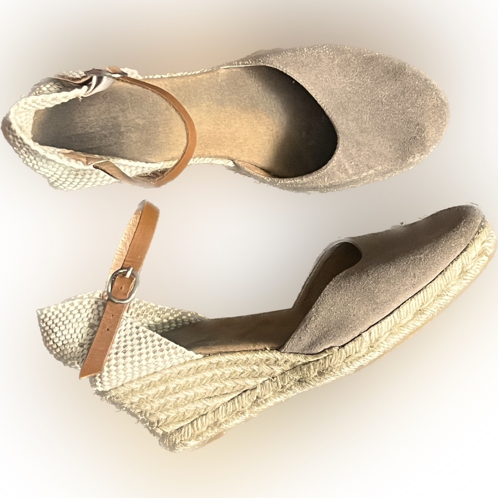 Made in Spain original espadrille suede shoes size 39